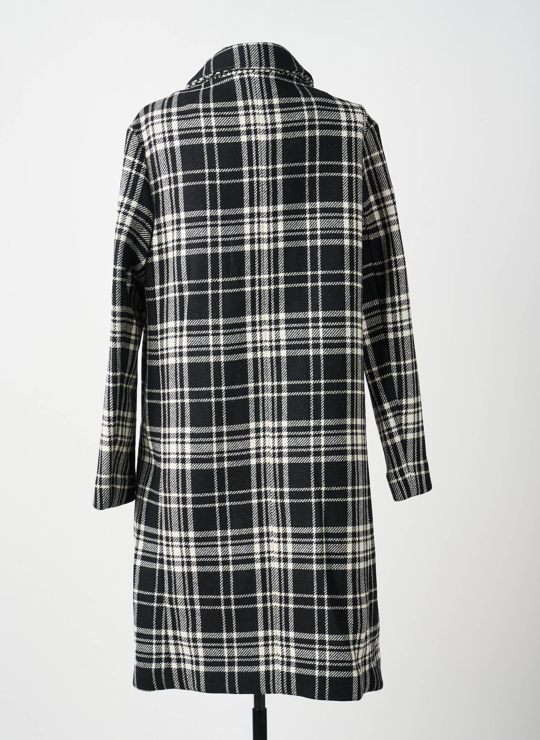 Manteau long coupe droite sans capuche noir THE KOOPLES femme