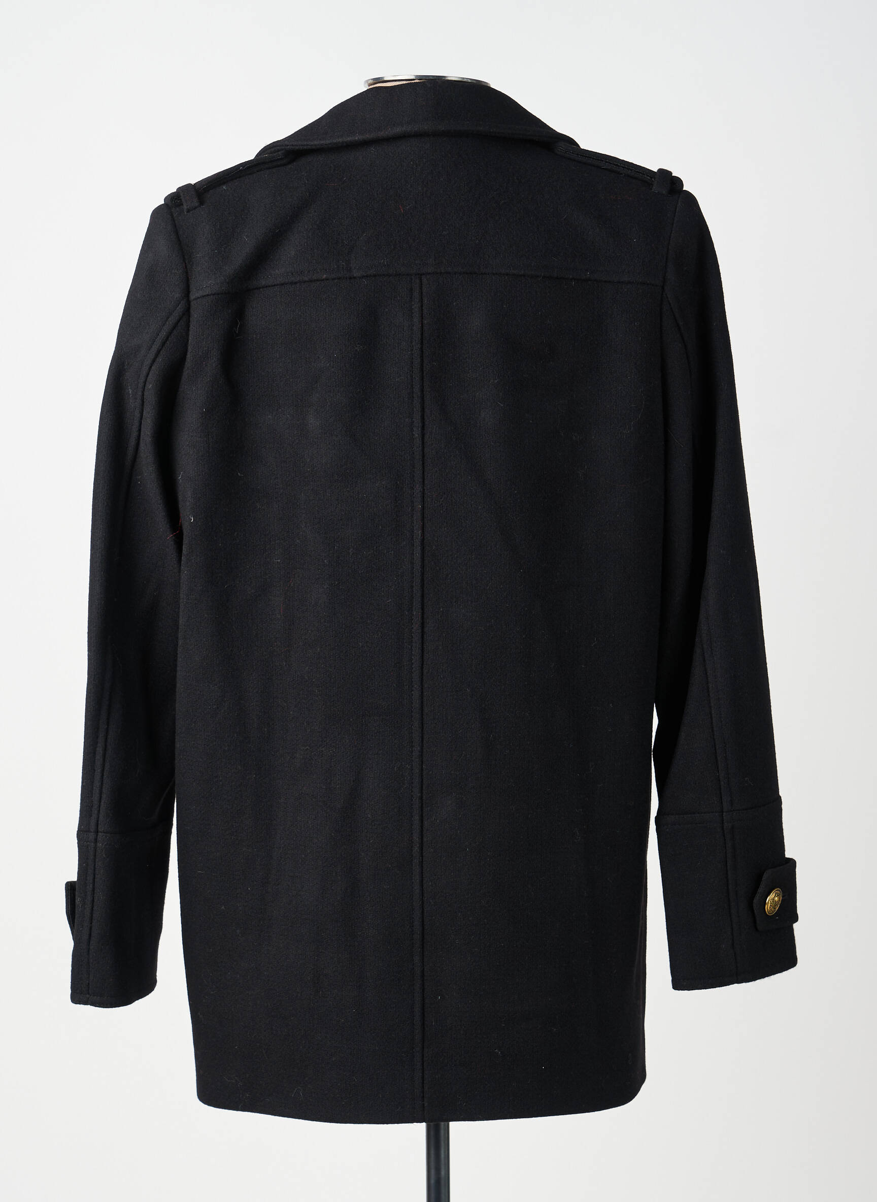Manteau court coupe droite sans capuche noir THE KOOPLES femme