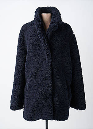 Manteau long coupe droite sans capuche bleu THE KOOPLES femme
