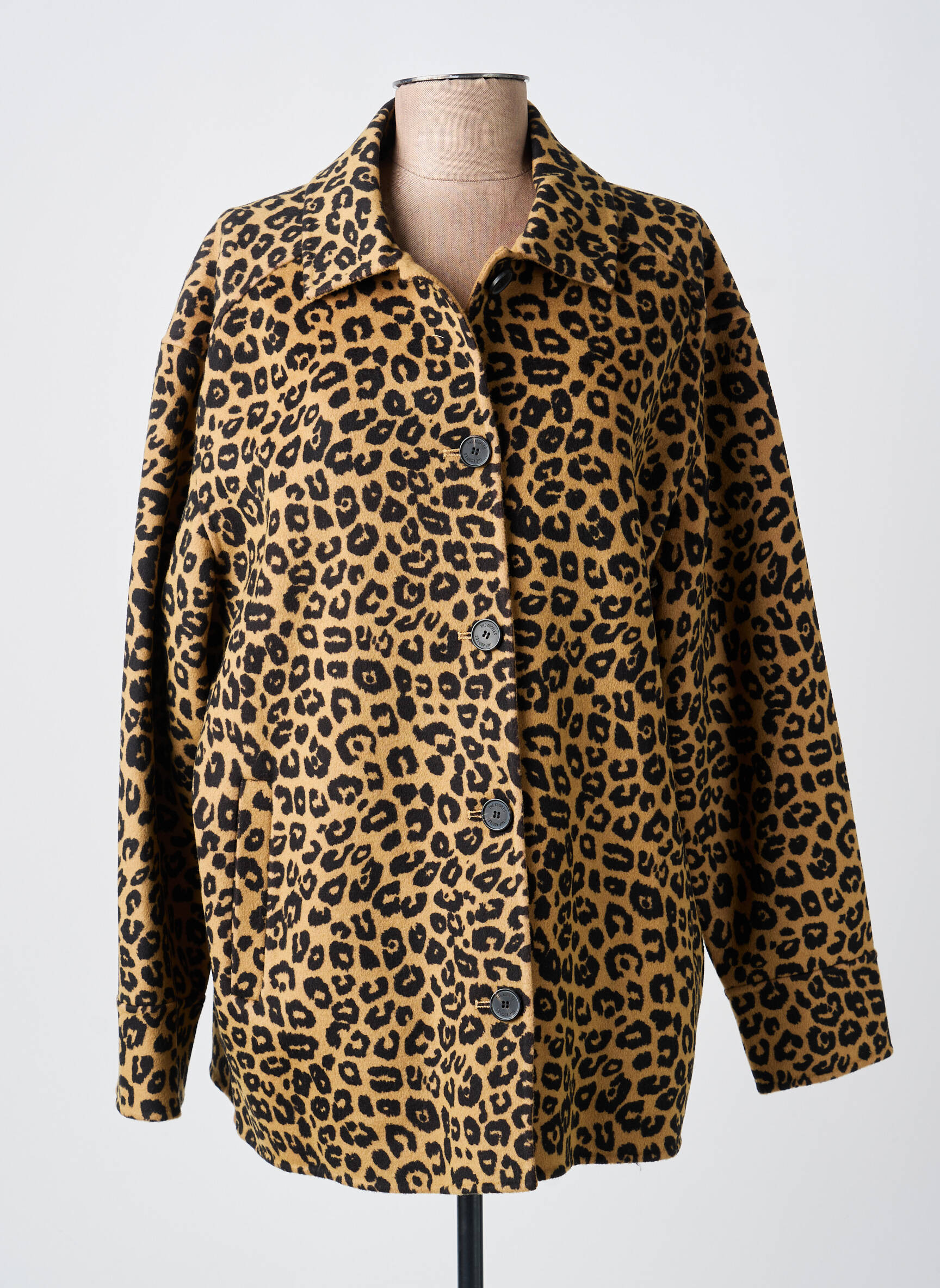 Manteau court coupe droite sans capuche marron THE KOOPLES femme