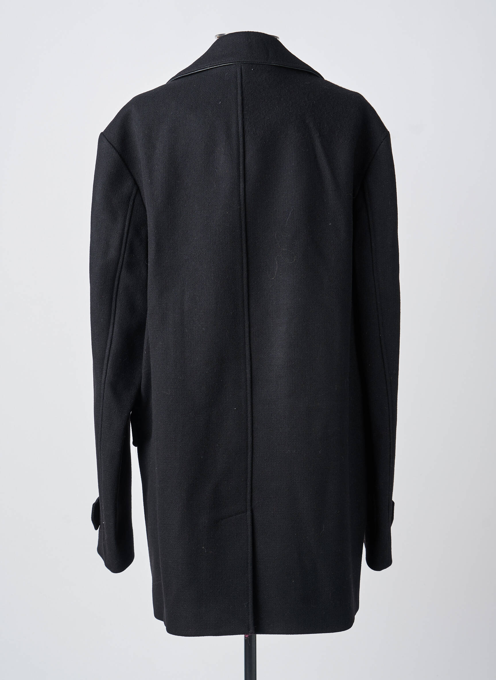 Manteau long coupe droite sans capuche noir THE KOOPLES femme
