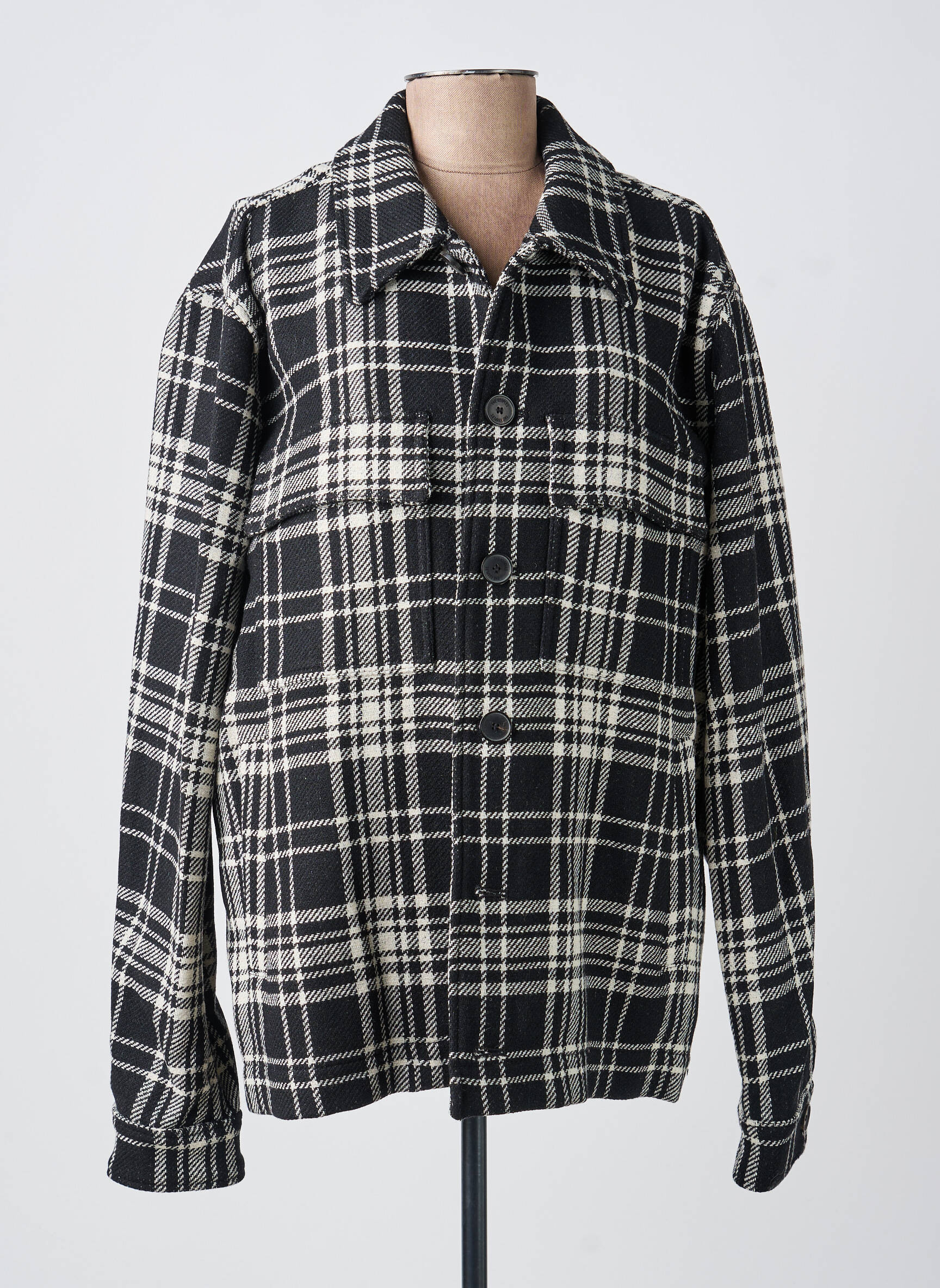 Veste casual poignets boutonnés avec fente gris THE KOOPLES femme