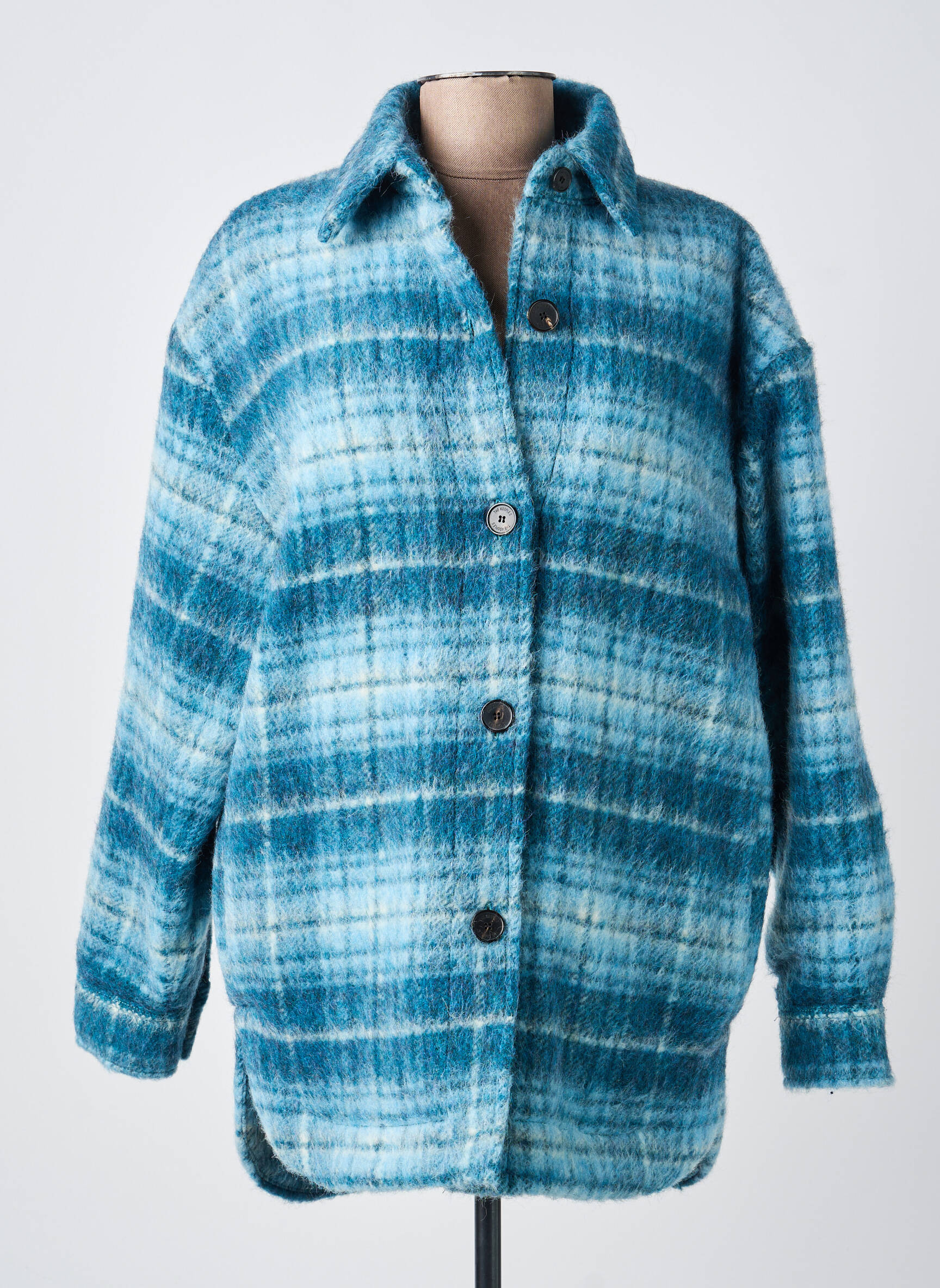 Veste casual poignets boutonnés avec fente bleu THE KOOPLES femme