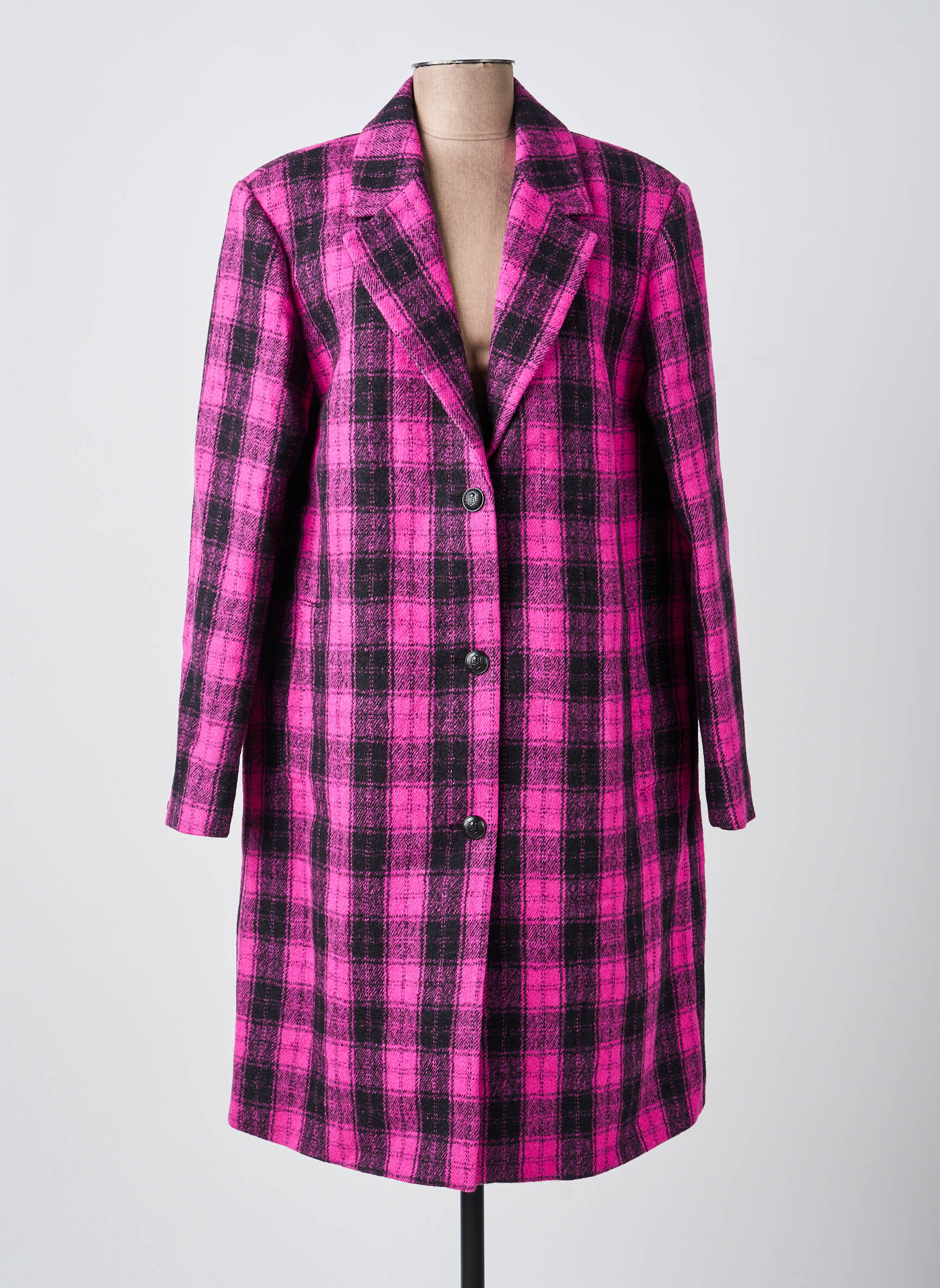 Manteau long coupe droite sans capuche violet THE KOOPLES femme