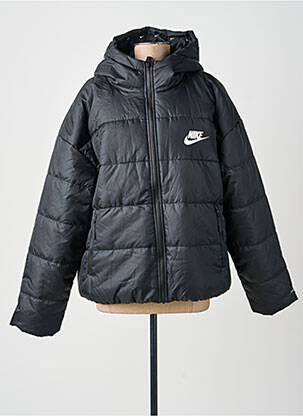 Doudoune manches longues a capuche noir NIKE femme