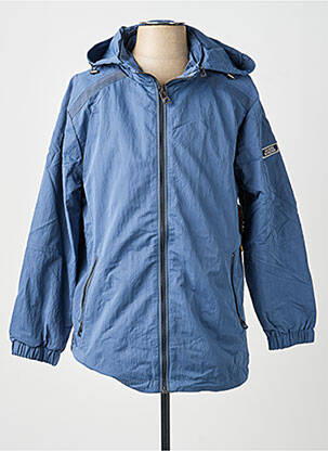 Coupe-vent manches longues a capuche bleu GUESS femme