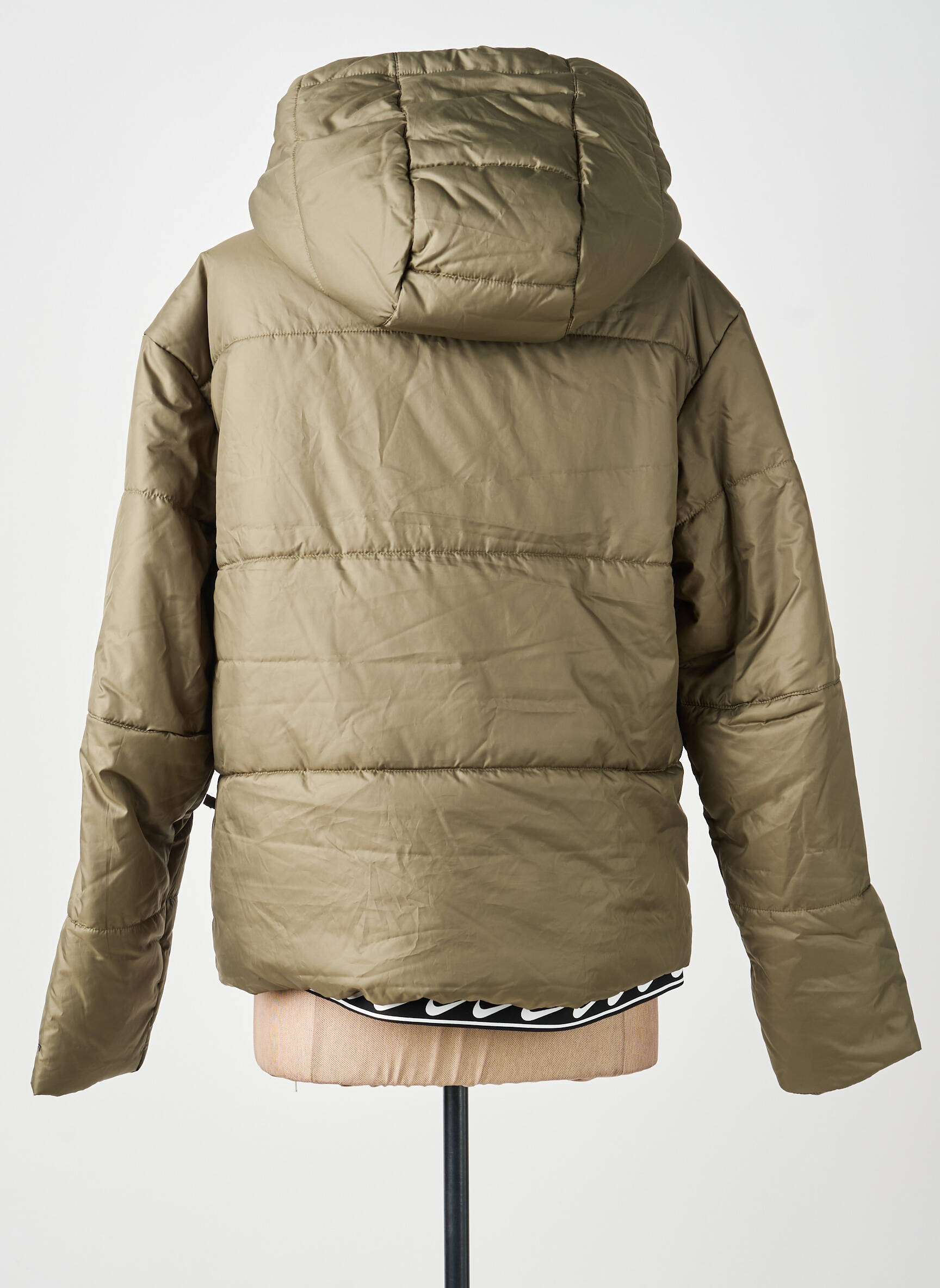 Doudoune manches longues a capuche vert NIKE femme