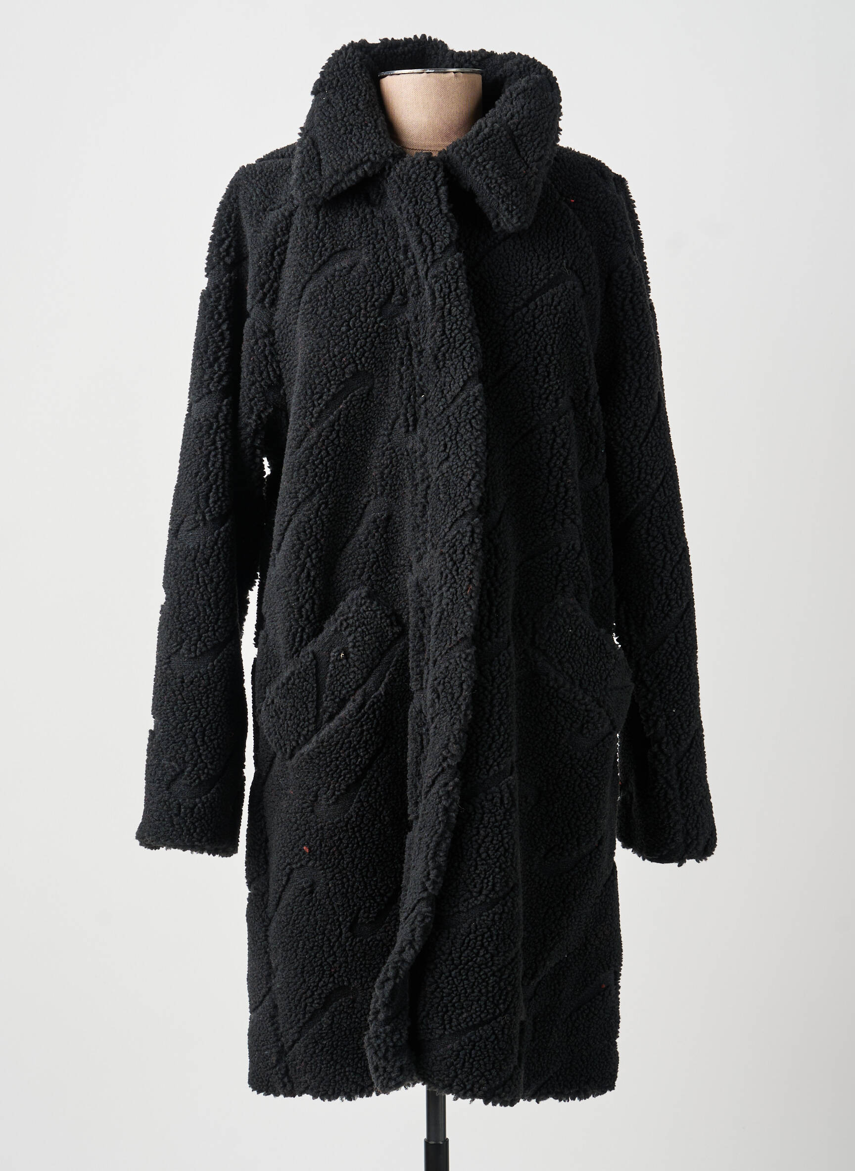 Manteau long coupe droite sans capuche noir NIKE femme