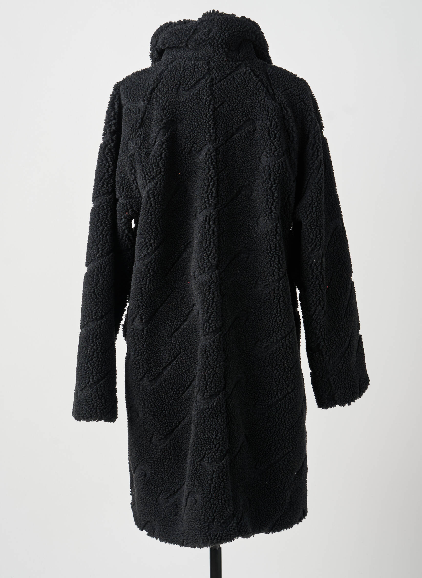 Manteau long coupe droite sans capuche noir NIKE femme
