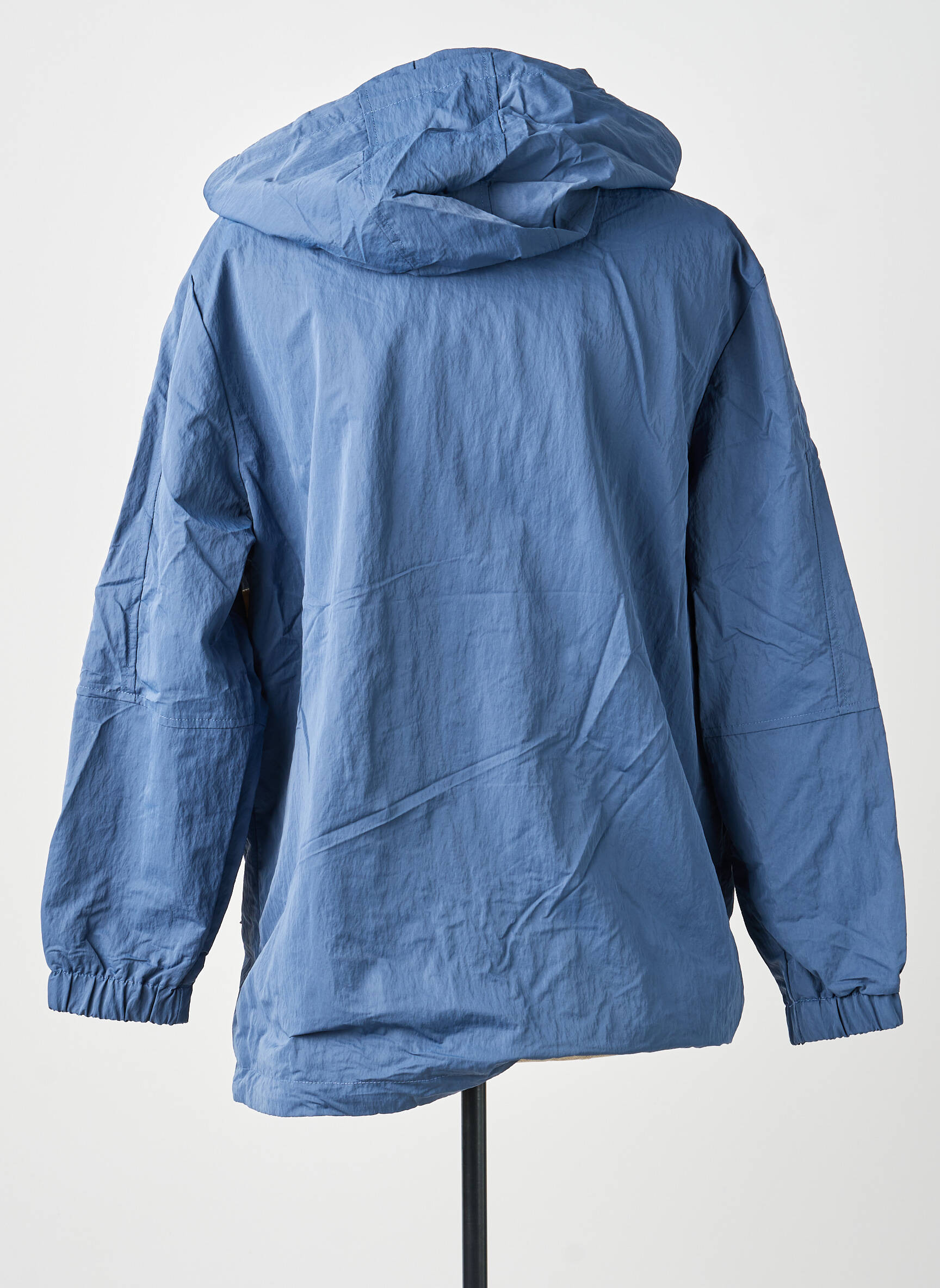 Coupe-vent manches longues a capuche bleu GUESS femme