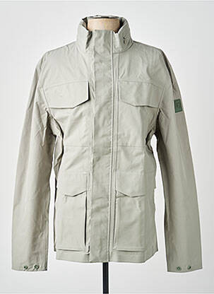 Blouson fermeture zippée sous rabat pressionné vert GUESS homme