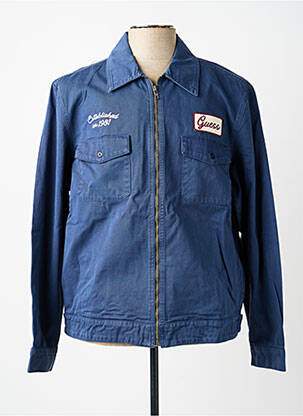 Veste casual resserrée sur le bas bleu GUESS homme