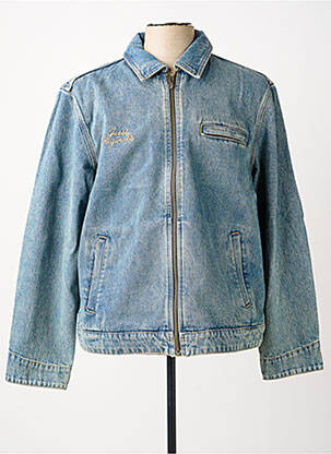 Veste casual coupe droite bleu GUESS homme