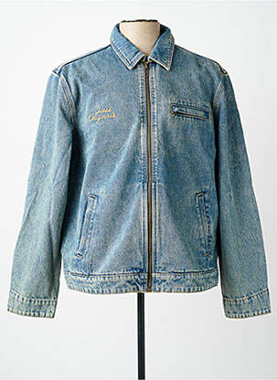 Veste casual coupe droite bleu GUESS homme