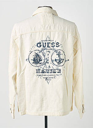 Chemise manches longues poches beige GUESS homme