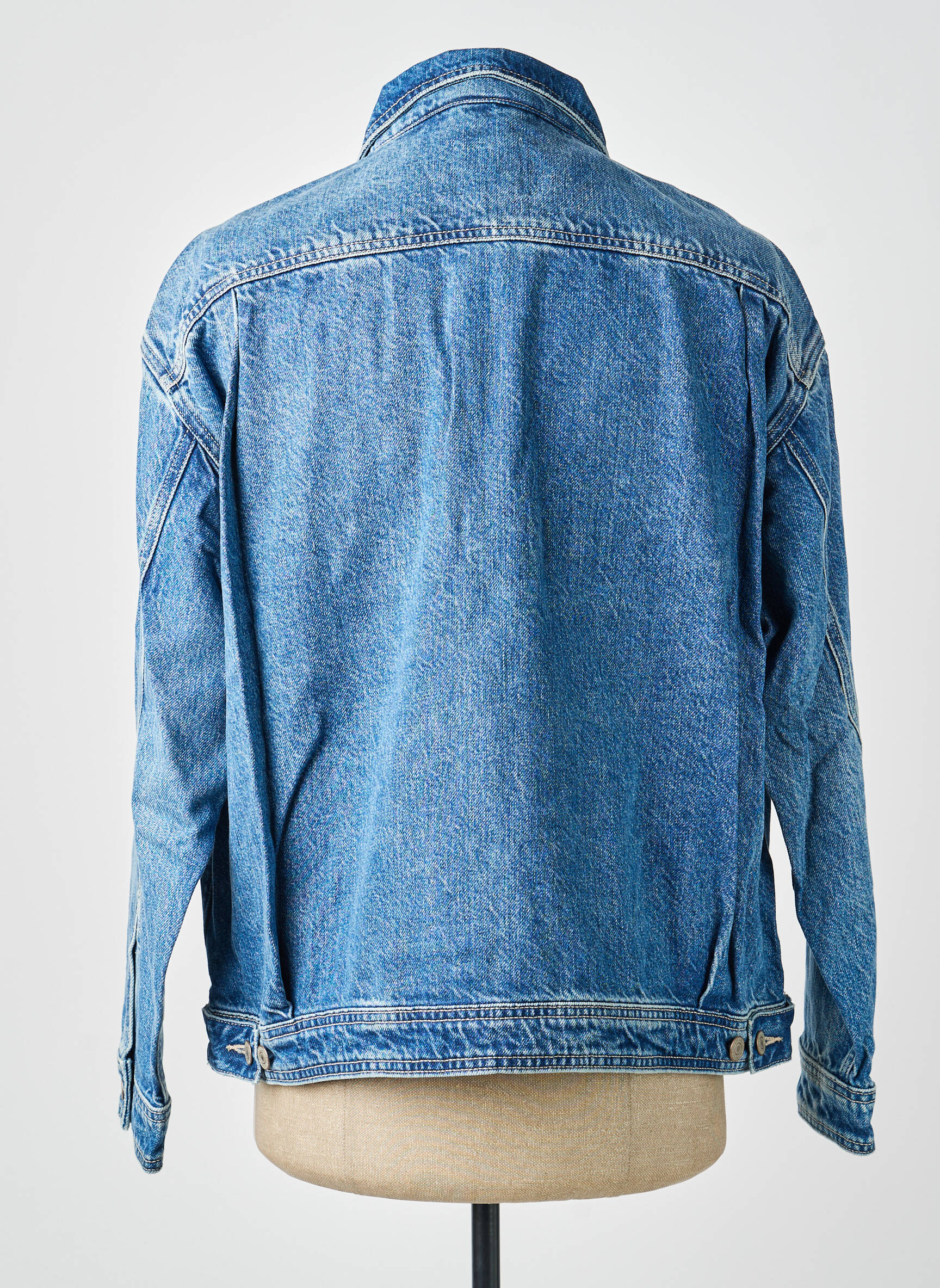 Veste casual fermeture boutonnée sur le devant bleu GUESS homme