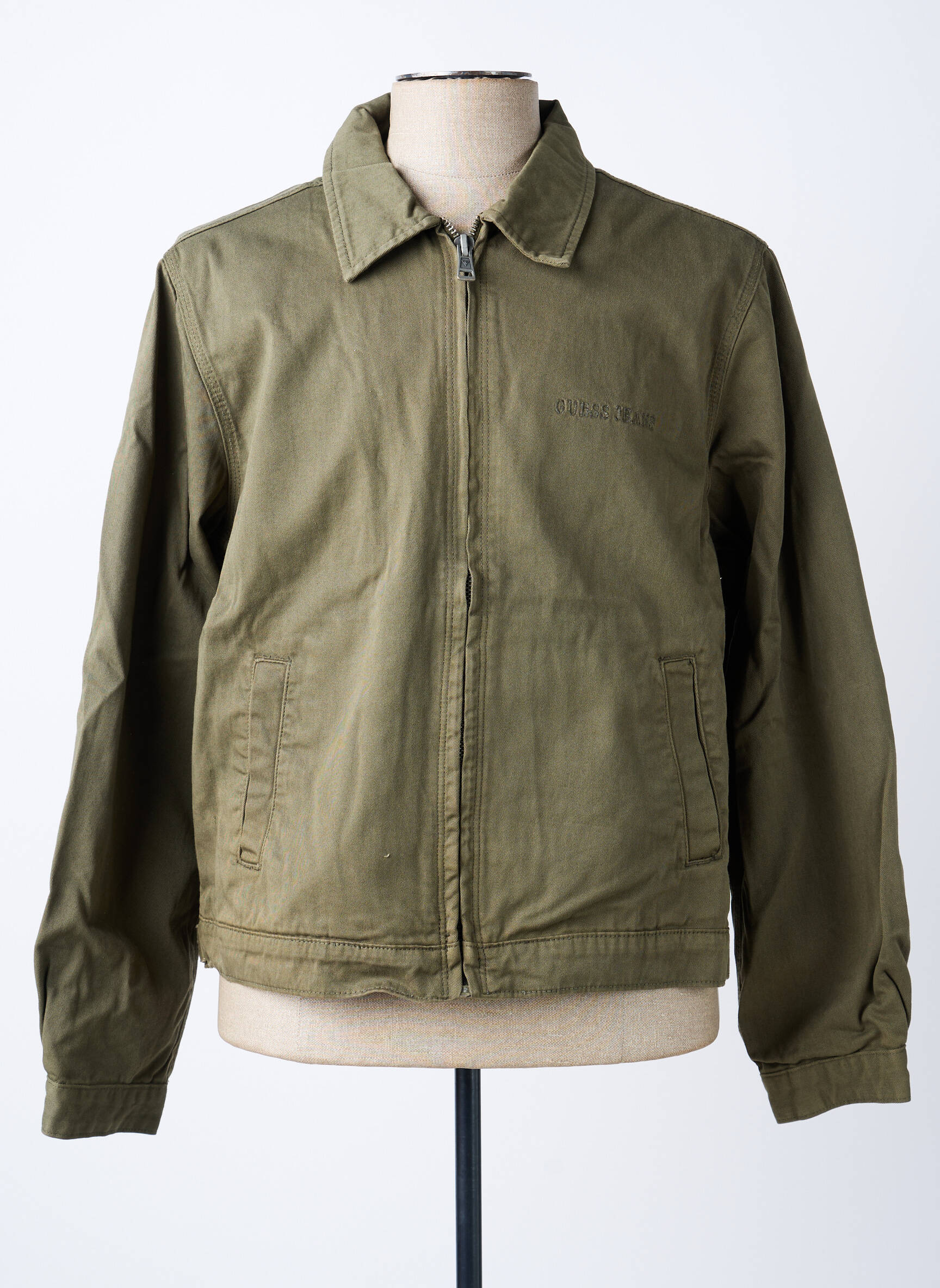 Veste casual resserrée sur le bas vert GUESS homme