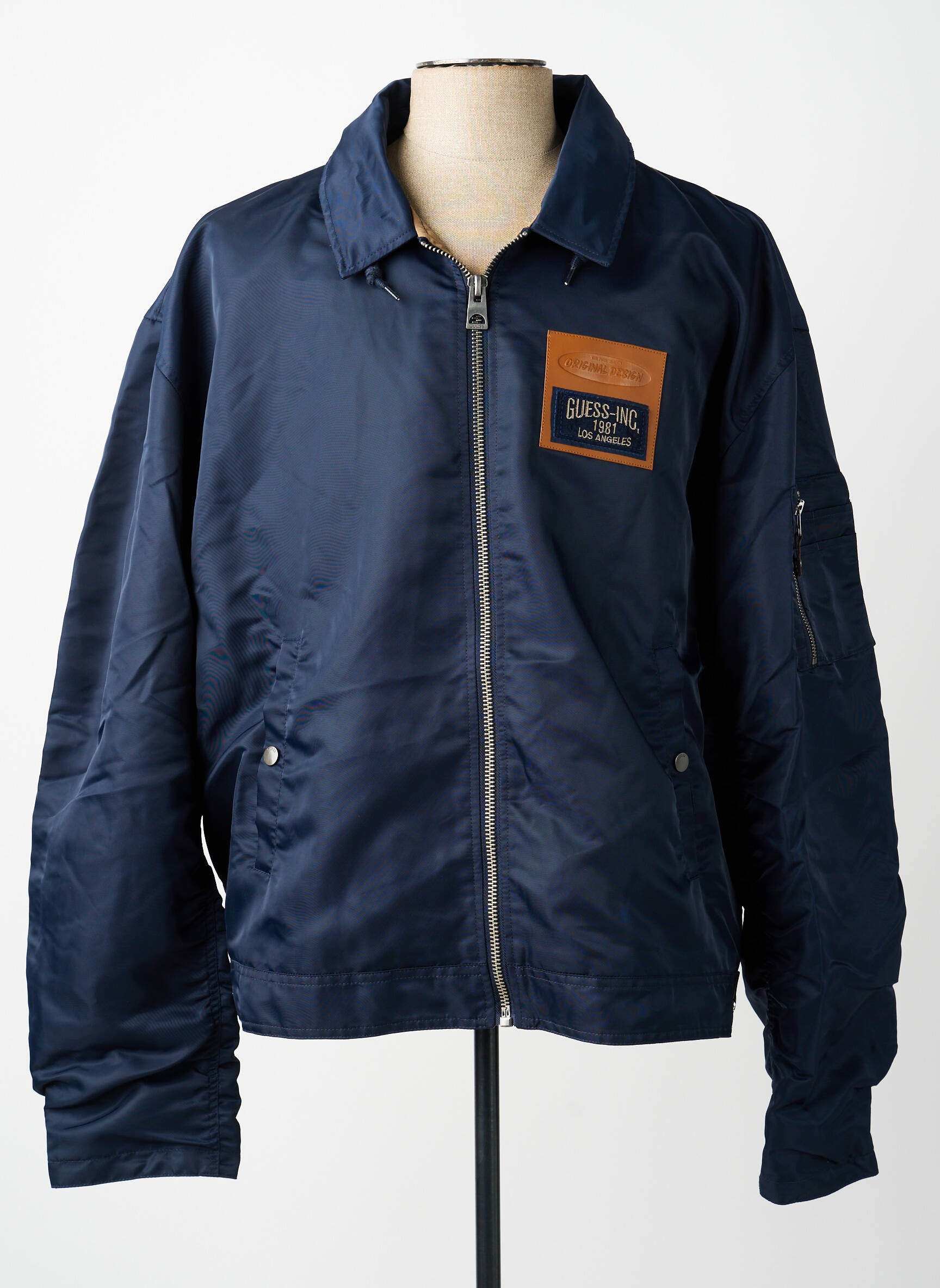 Blouson poches bleu GUESS homme