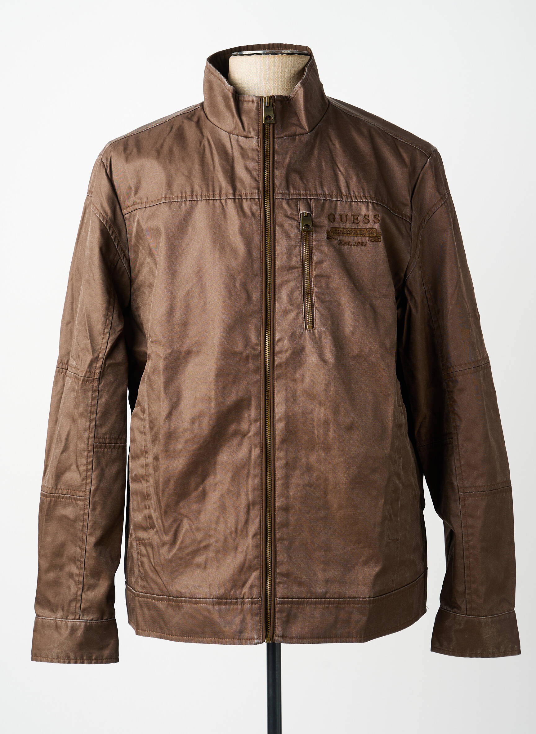 Blouson poches marron GUESS homme