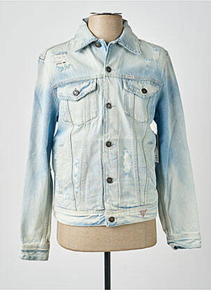 Veste casual fermeture boutonnée sur le devant bleu GUESS homme