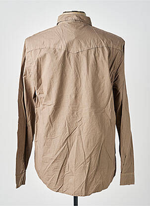 Chemise manches longues poches marron GUESS homme