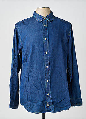 Chemise manches longues coupe cintrée bleu GUESS homme