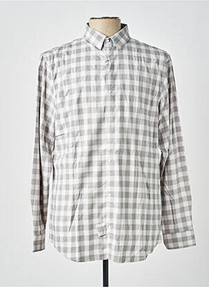 Chemise manches longues imprimé carreaux gris MARCIANO BY GUESS homme