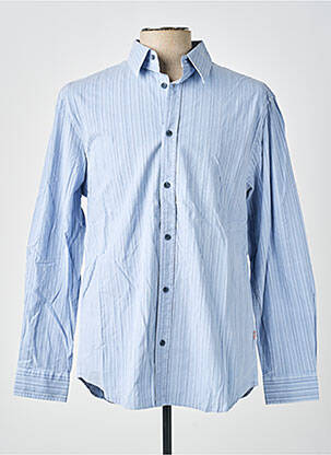 Chemise manches longues coupe cintrée bleu GUESS homme