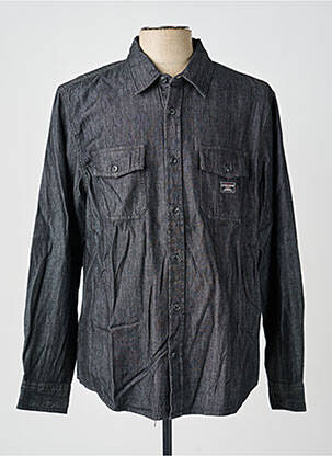 Chemise manches longues poches noir GUESS homme