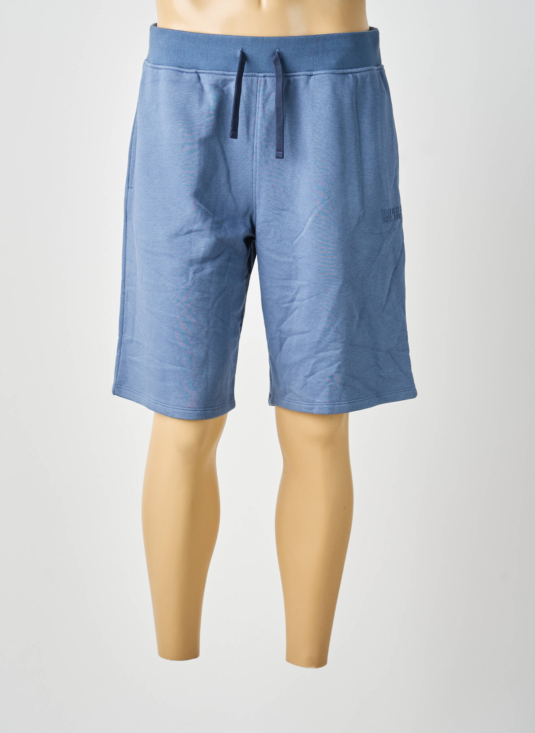Short fermeture liens à nouer taille normale bleu GUESS homme
