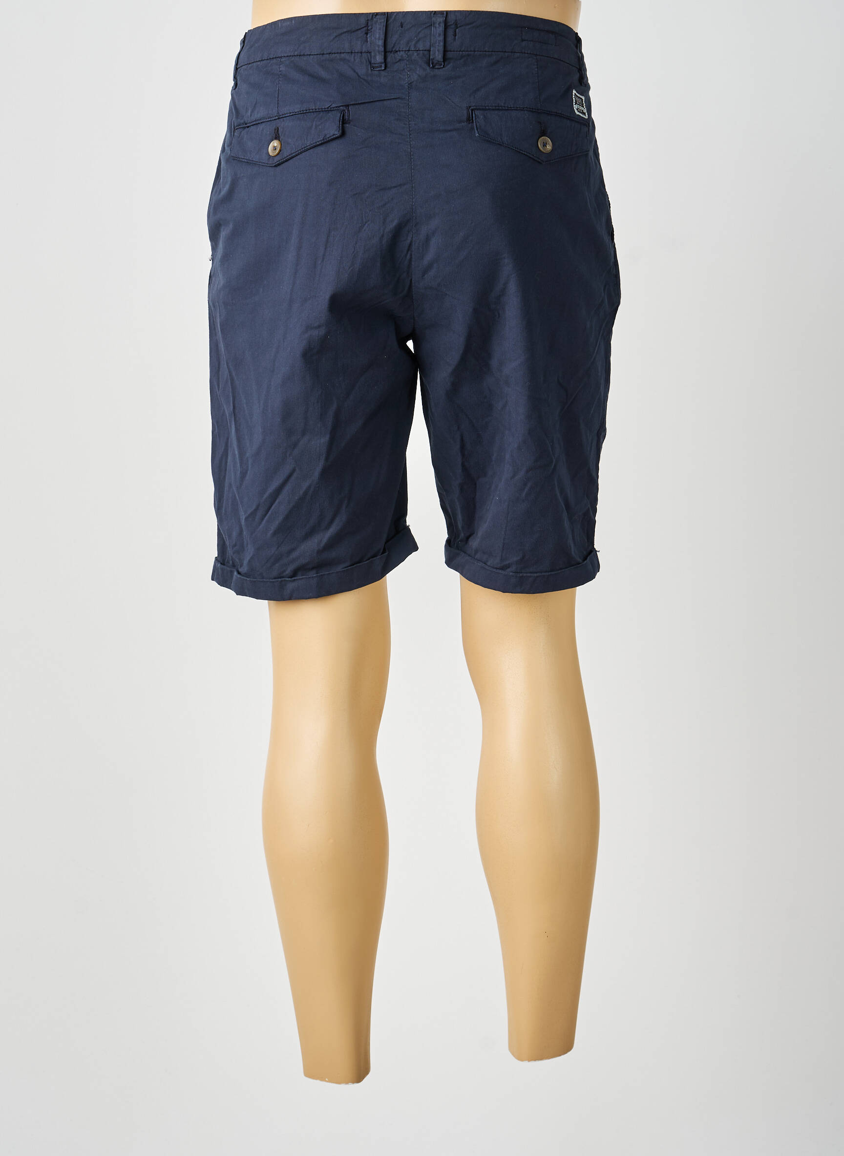Bermuda taille à pinces taille normale bleu GUESS homme