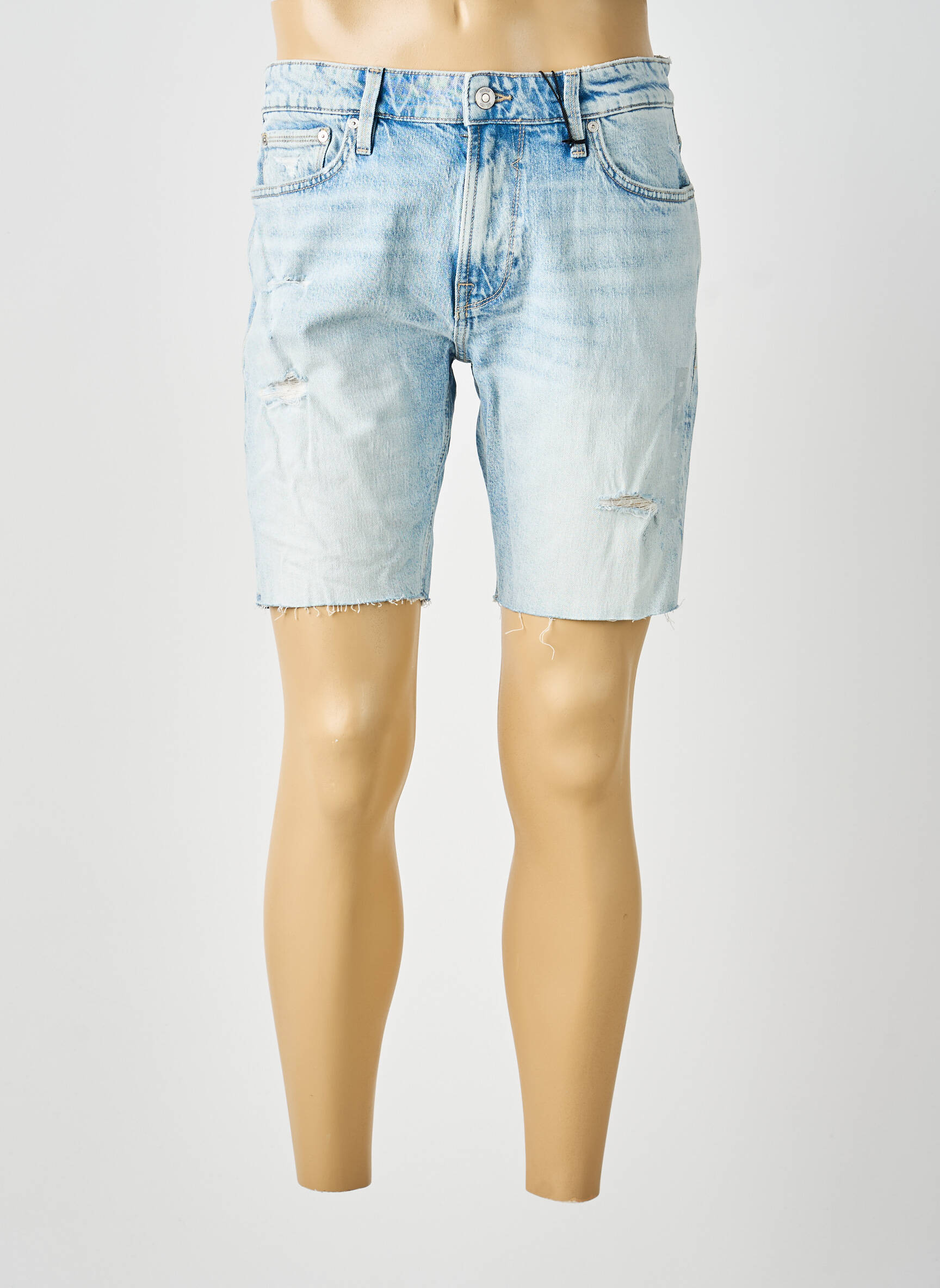 Bermuda tissage denim taille normale bleu GUESS homme
