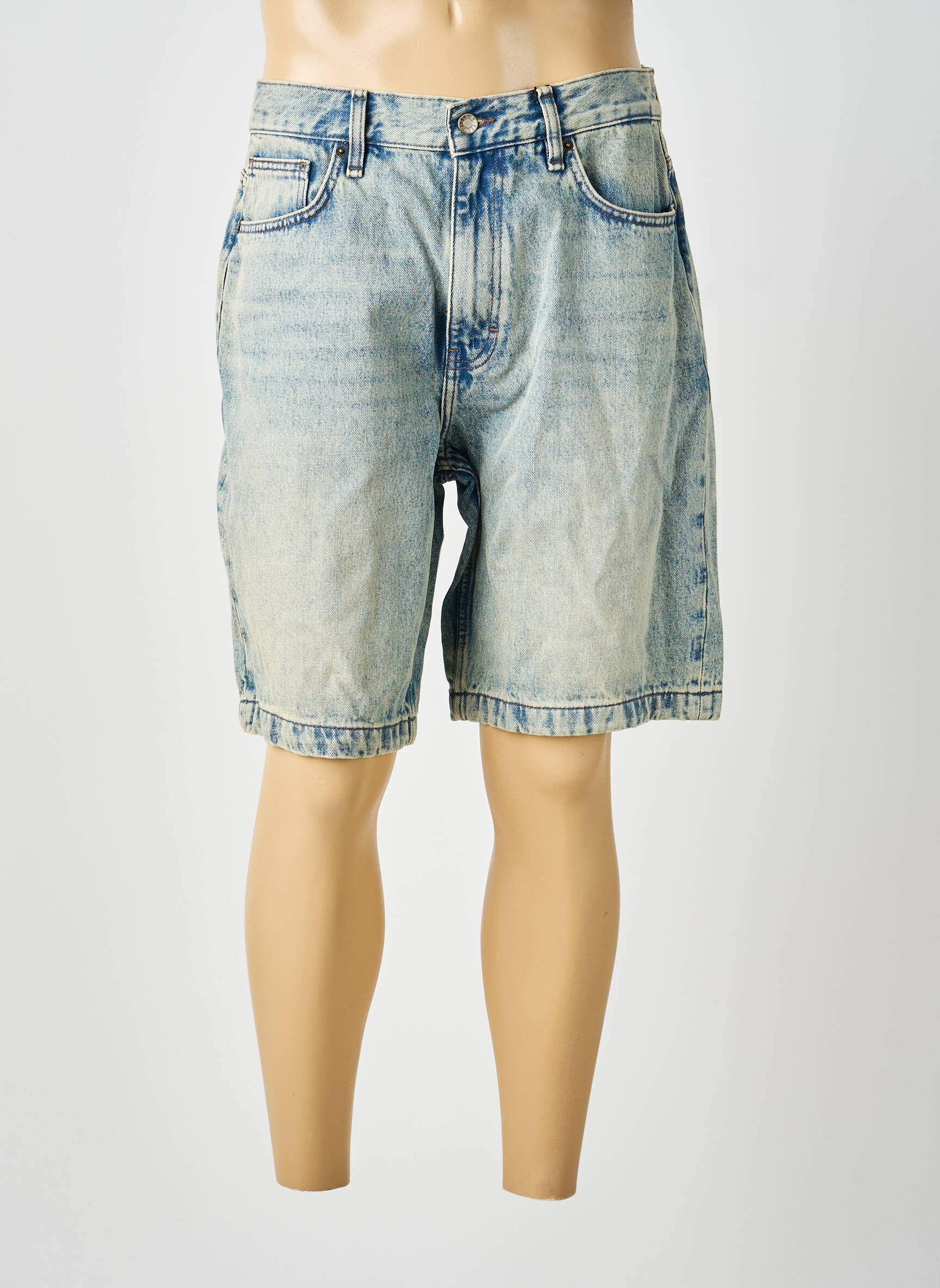 Bermuda tissage denim taille normale bleu GUESS homme