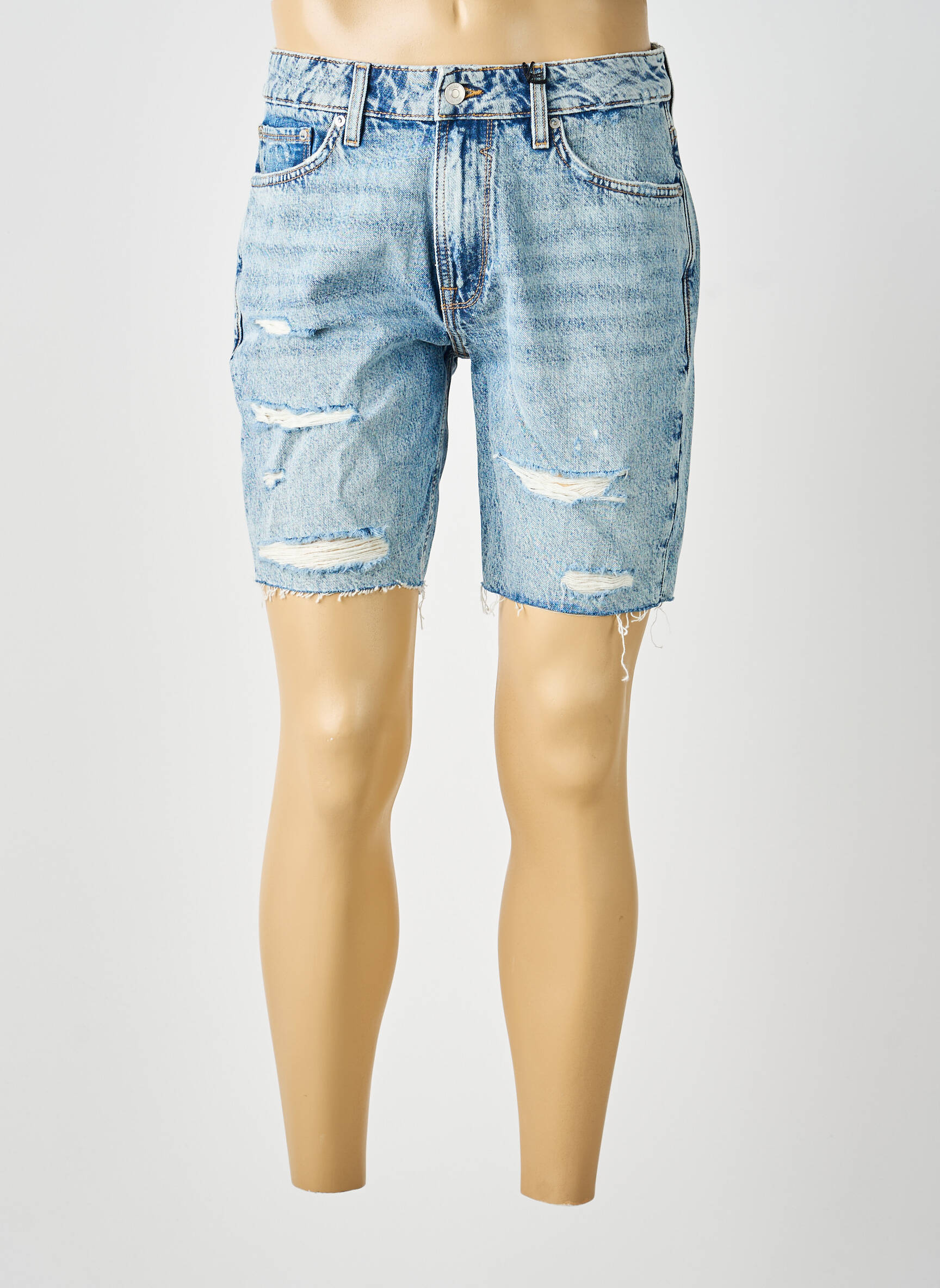 Bermuda tissage denim taille normale bleu GUESS homme