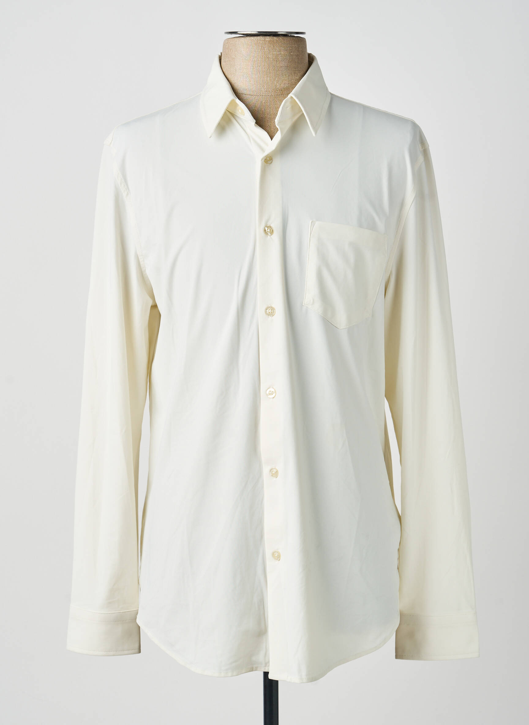 Chemise manches longues poches beige GUESS homme