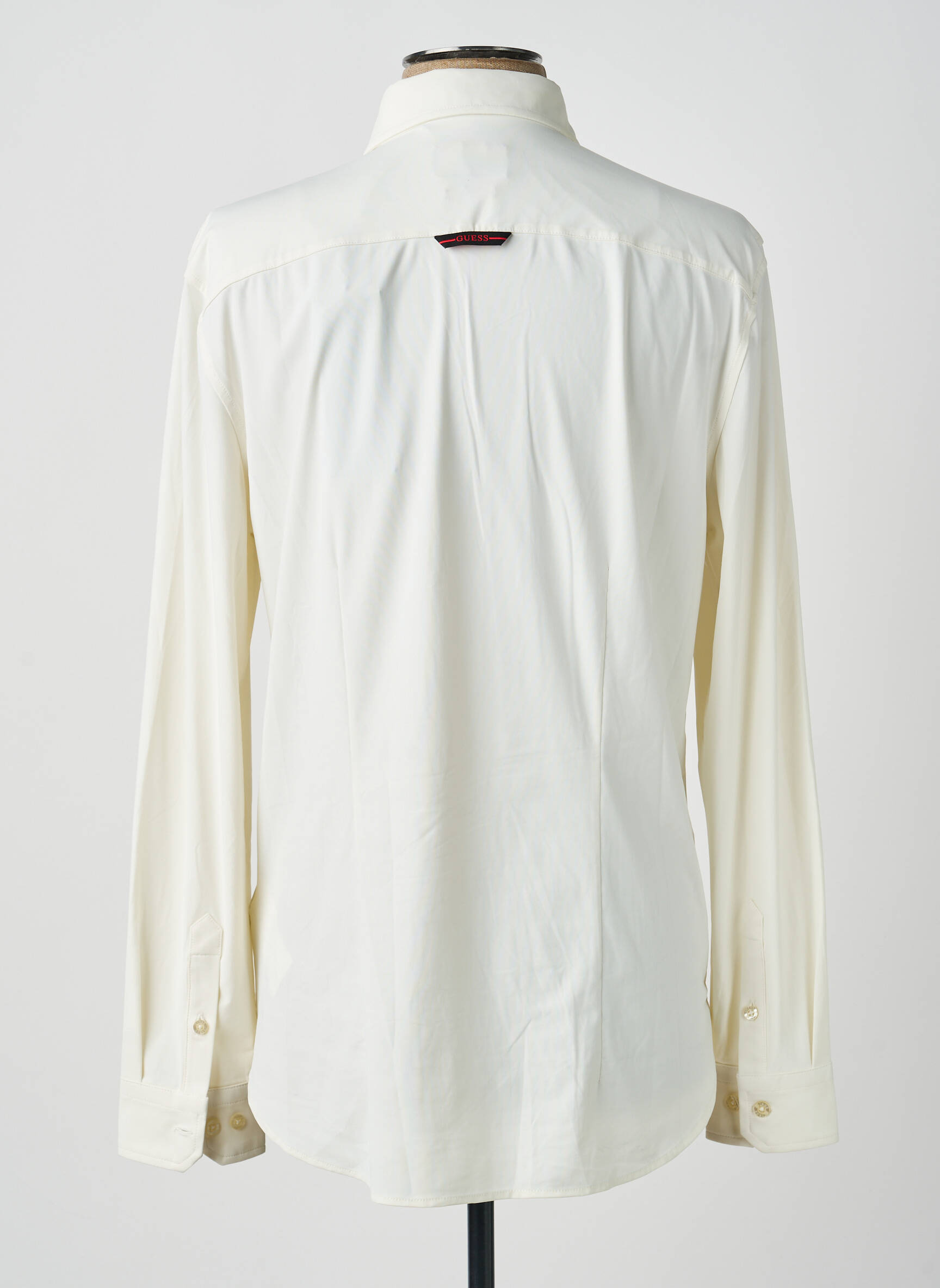 Chemise manches longues poches beige GUESS homme