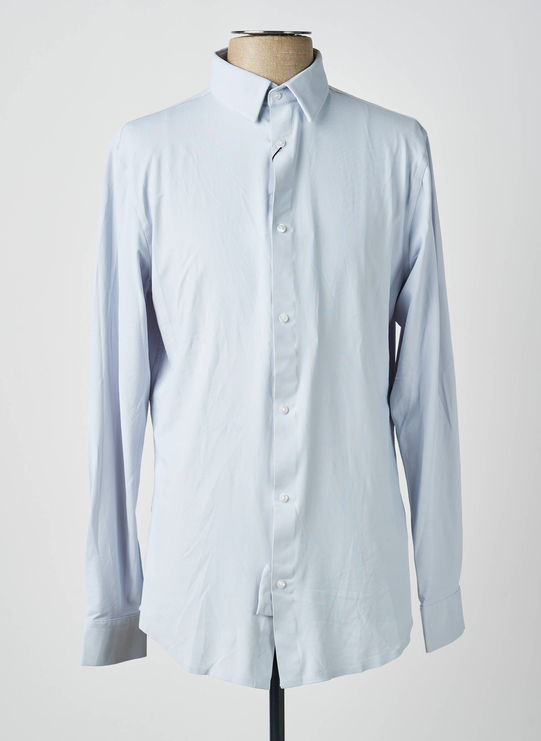 Chemise manches longues coupe cintrée bleu MARCIANO BY GUESS homme
