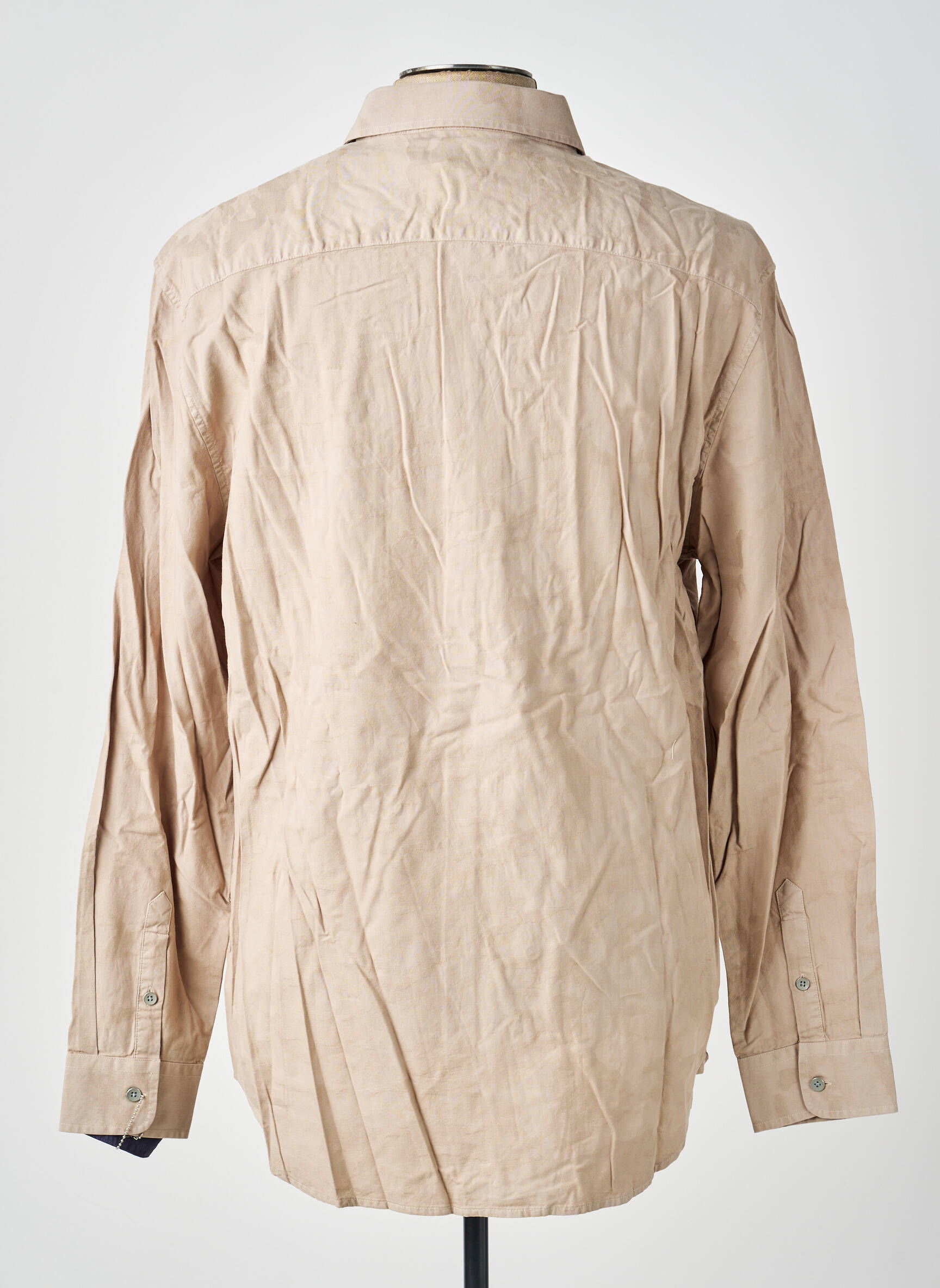 Chemise manches longues poches marron GUESS homme