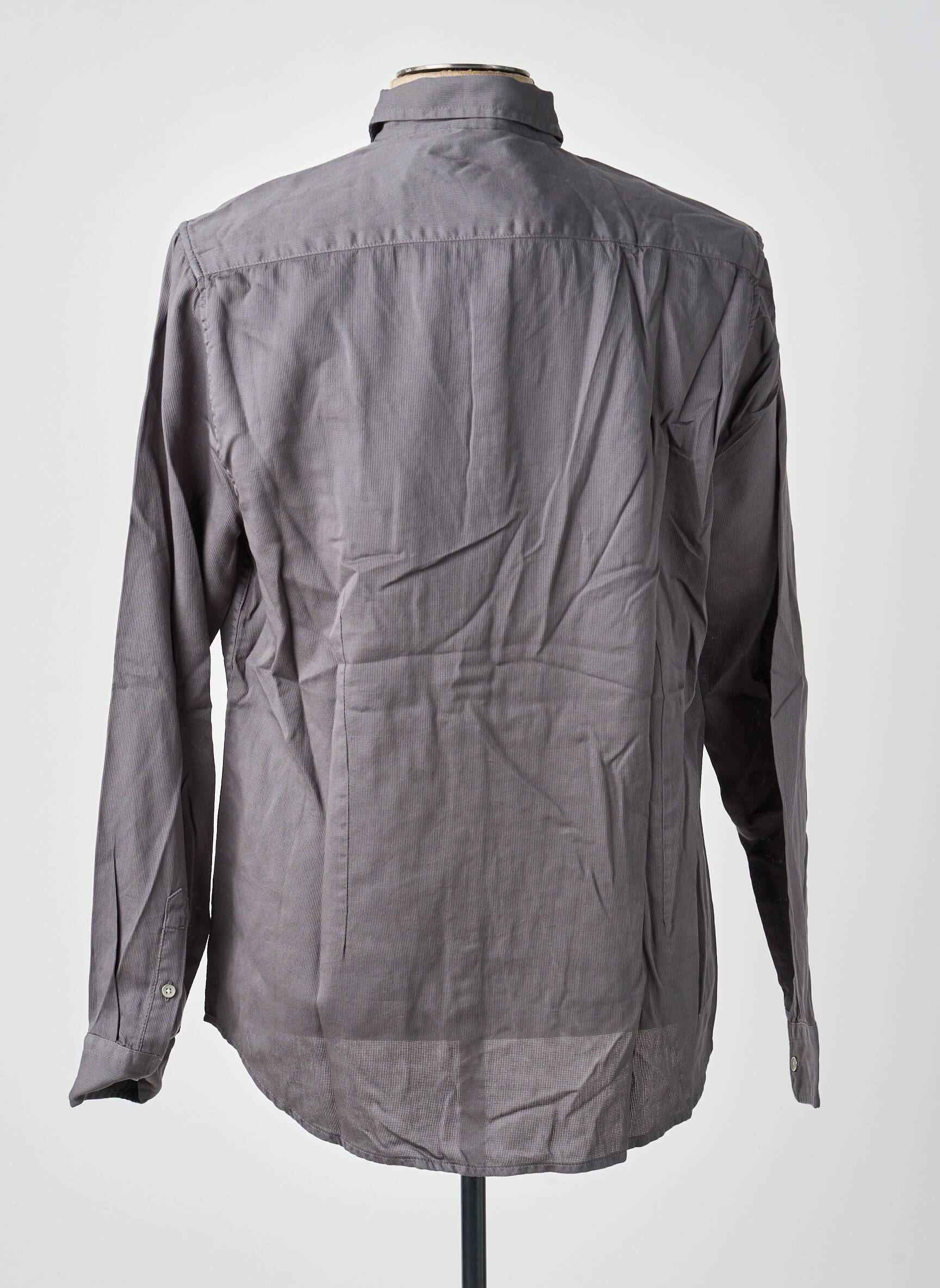 Chemise manches longues coupe cintrée gris GUESS homme