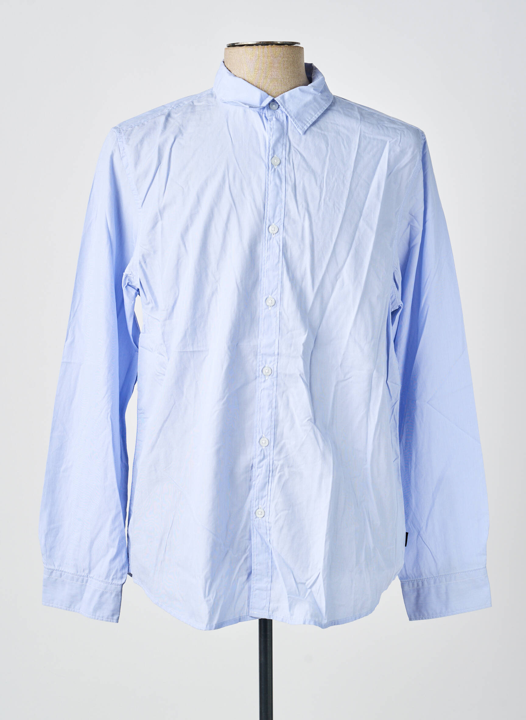 Chemise manches longues coupe cintrée bleu GUESS homme