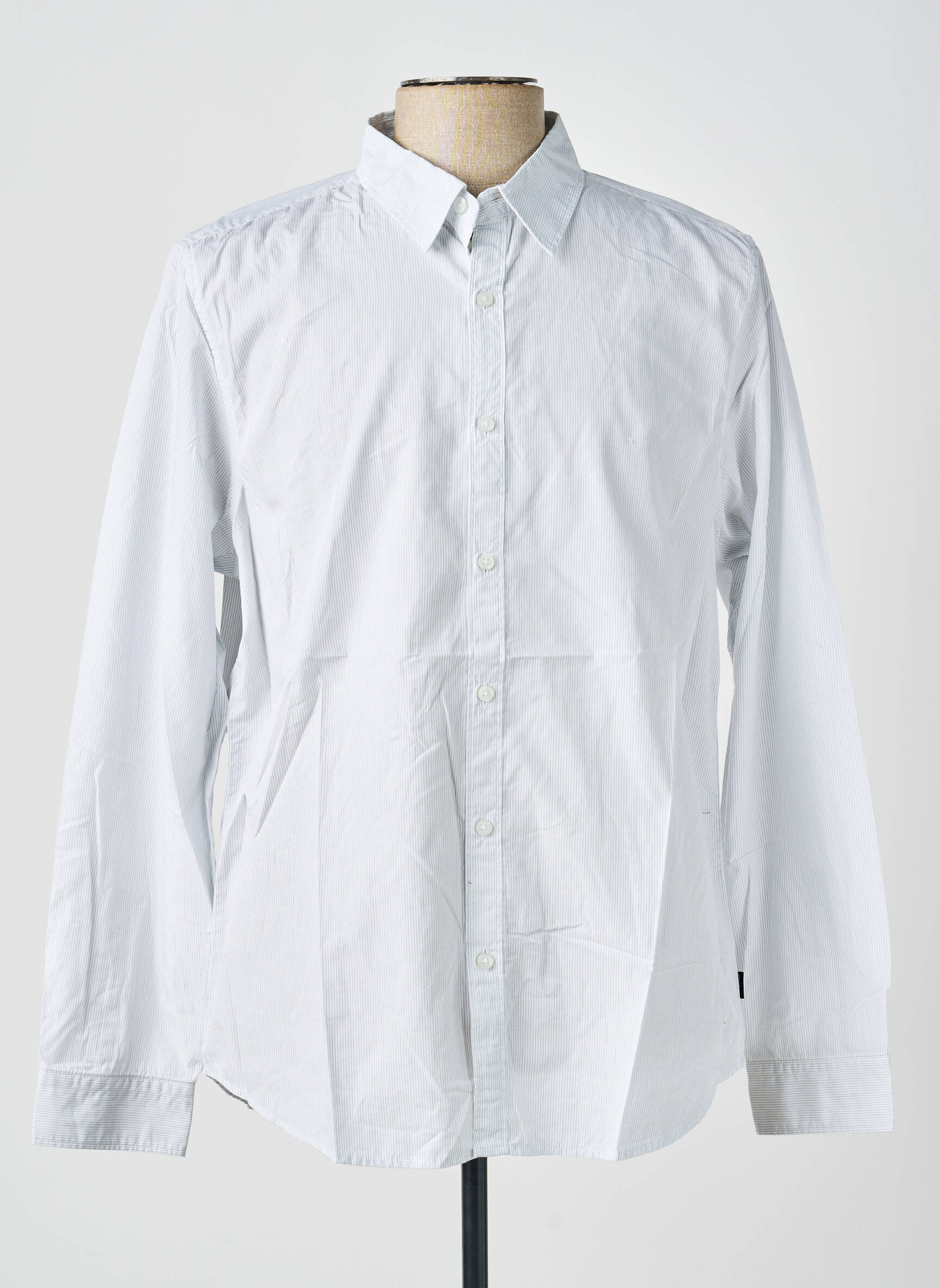Chemise manches longues coupe cintrée bleu GUESS homme