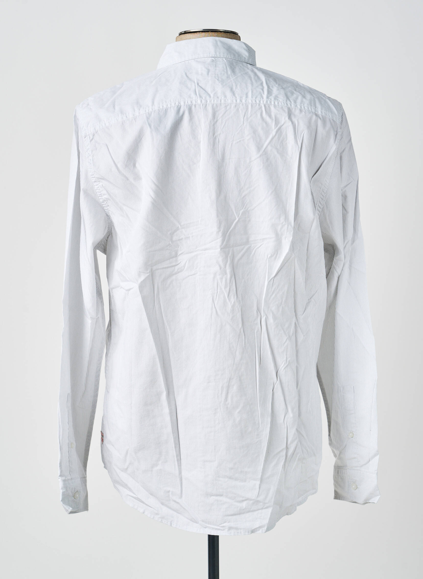 Chemise manches longues coupe cintrée gris GUESS homme