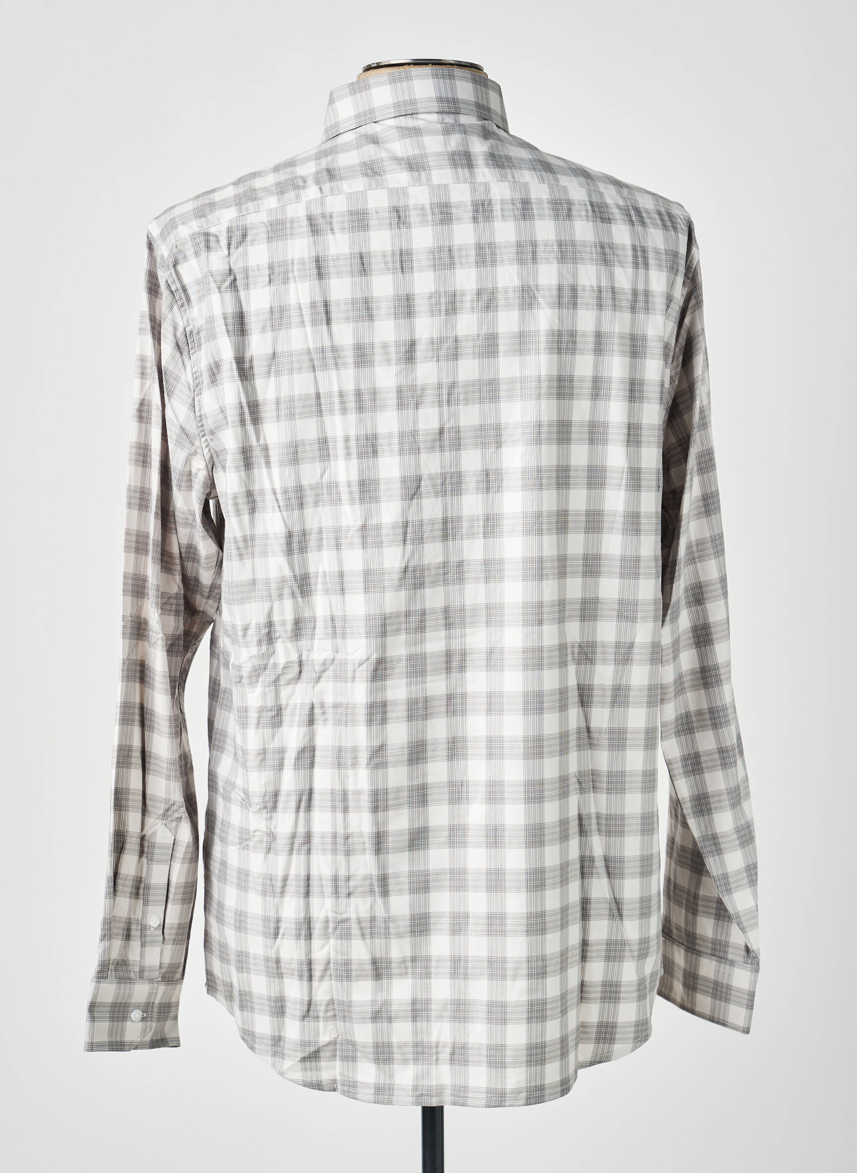 Chemise manches longues imprimé carreaux gris MARCIANO BY GUESS homme