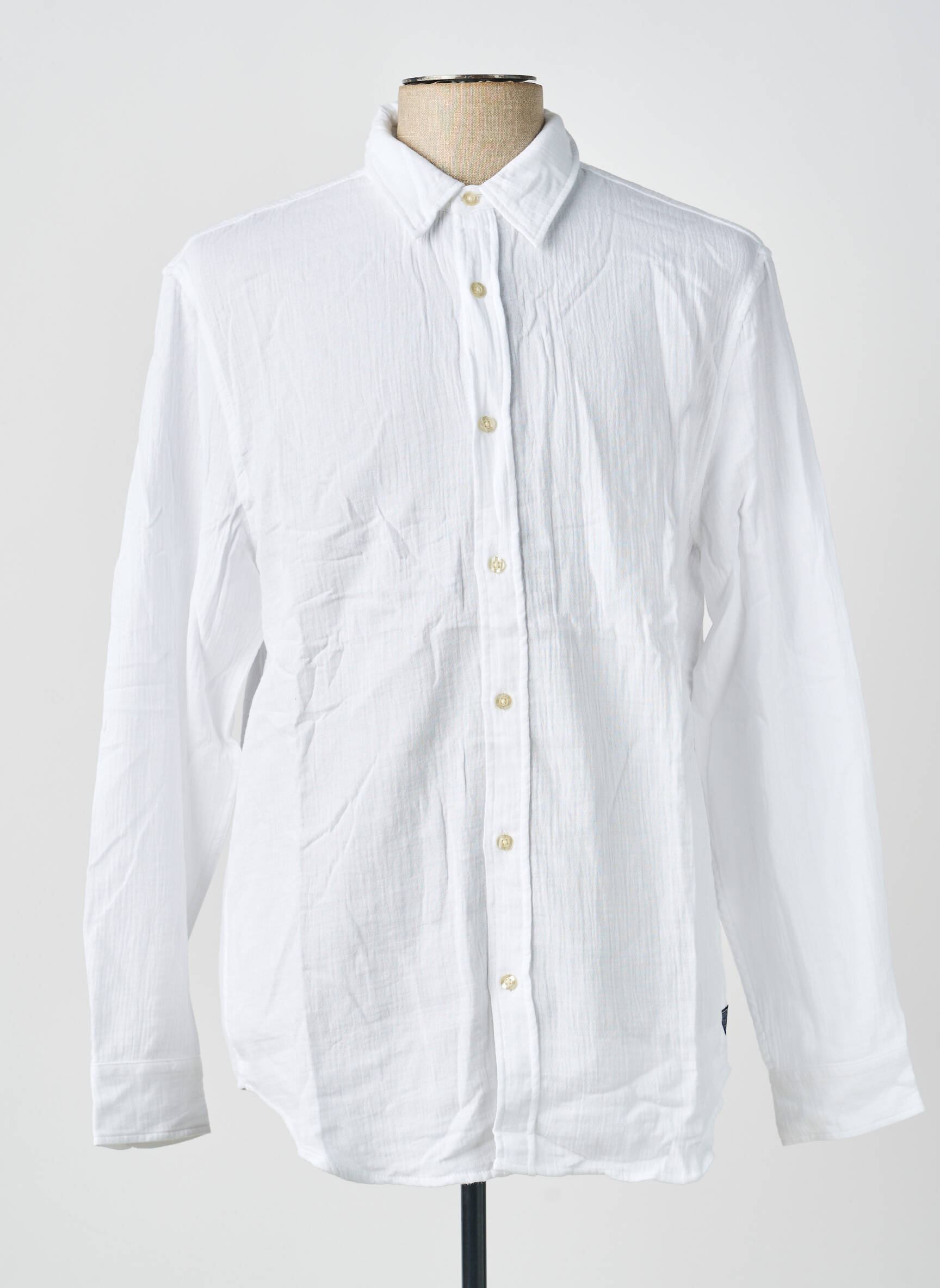 Chemise manches longues coupe cintrée blanc GUESS homme