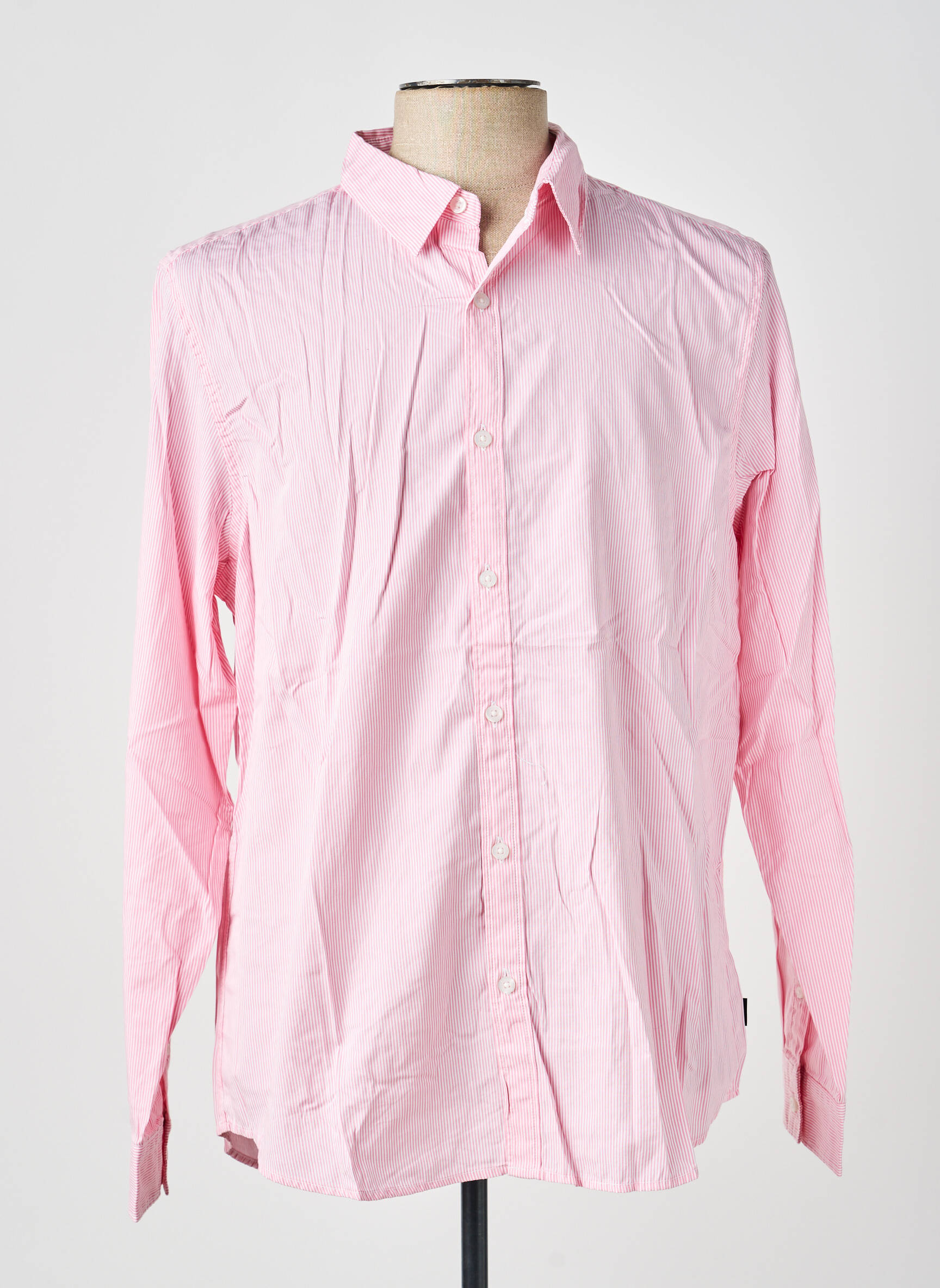 Chemise manches longues coupe cintrée rouge GUESS homme