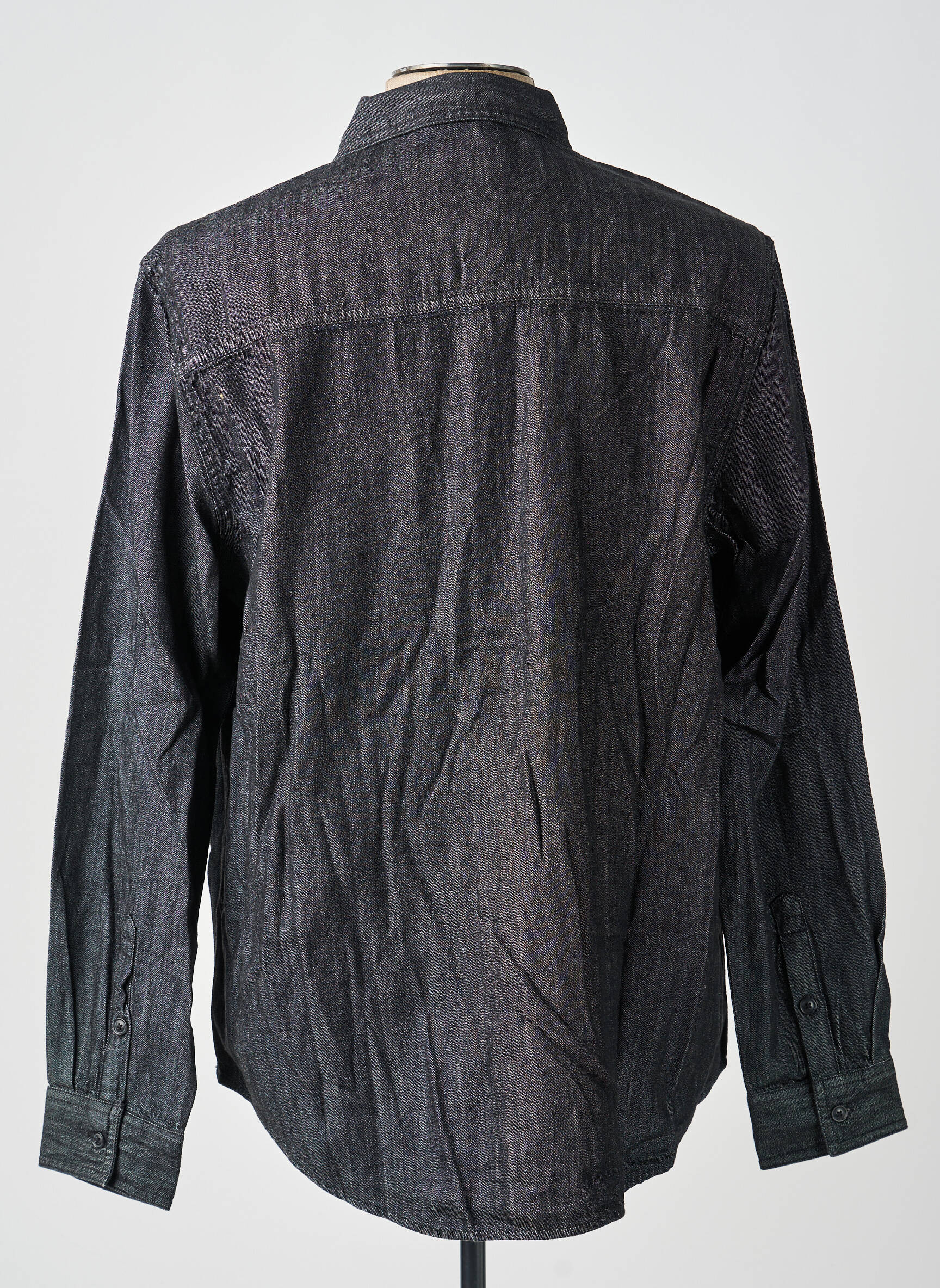 Chemise manches longues poches noir GUESS homme