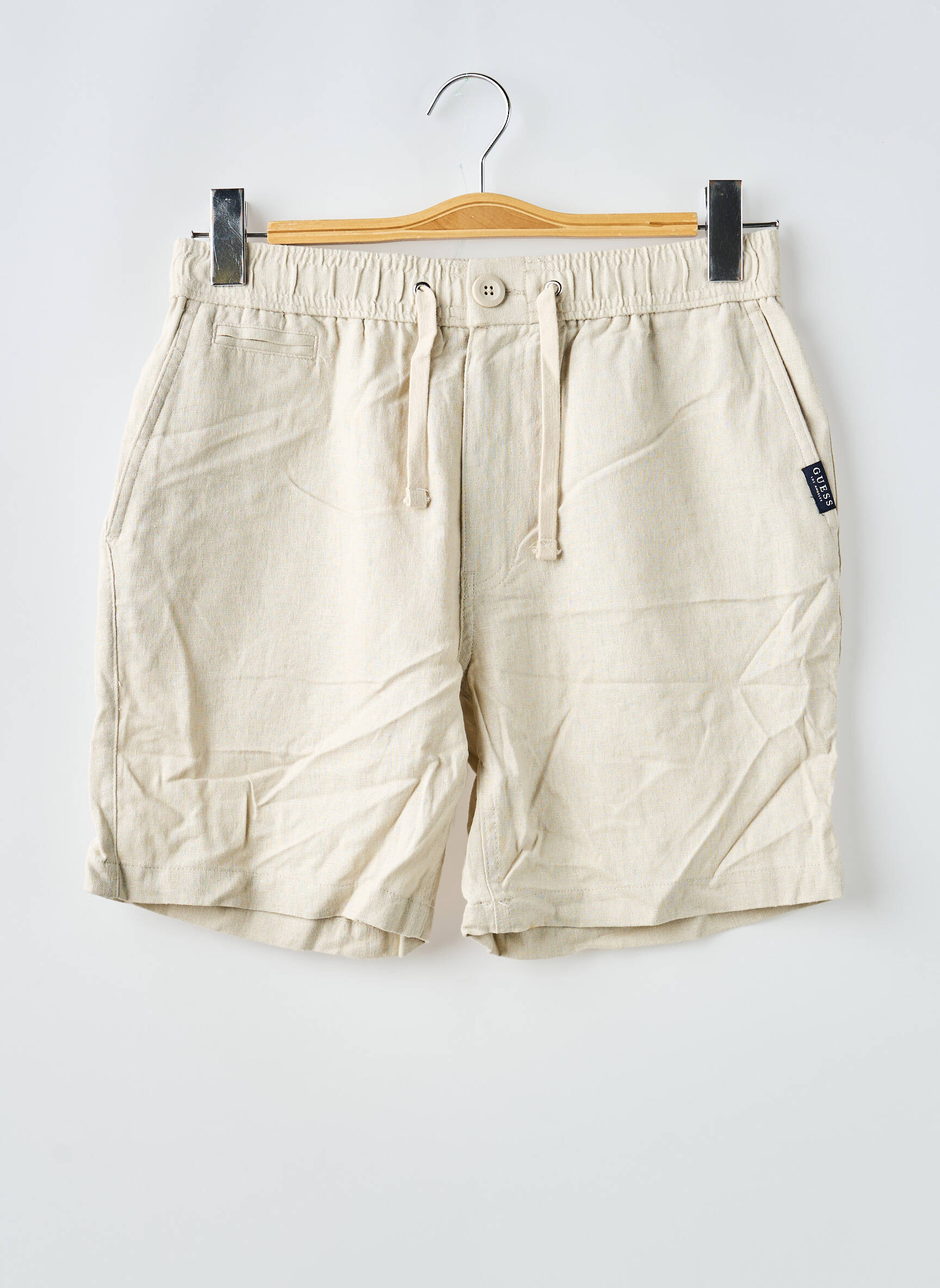 Short fermeture zippée sous rabat boutonné taille normale beige GUESS homme
