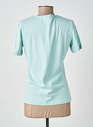 T-shirt sérigraphie avec strass manches courtes bleu DAMART femme