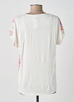 Top tissage crêpe manches courtes rose DAMART femme