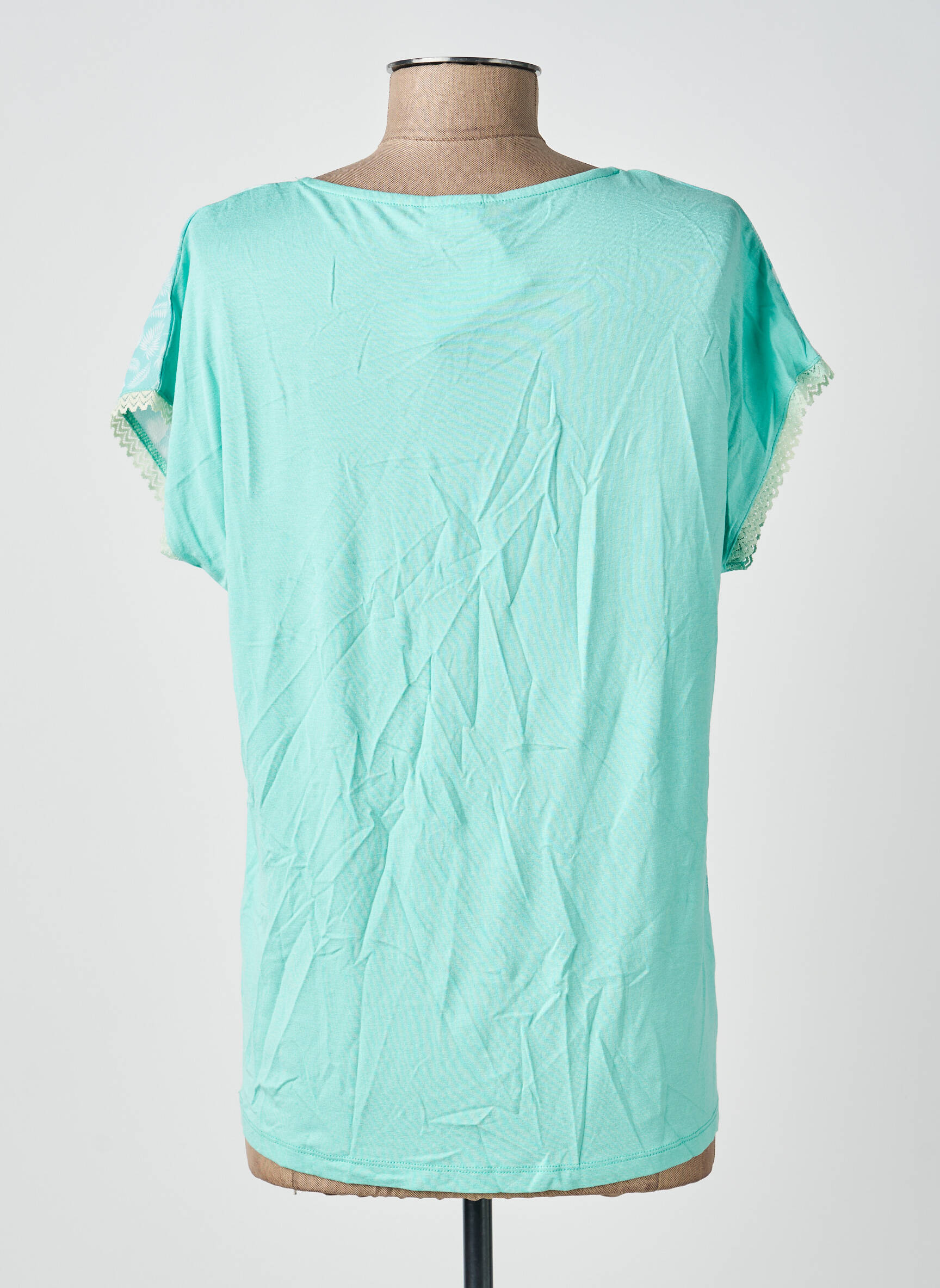 Top imprimé fantaisie manches courtes bleu DAMART femme